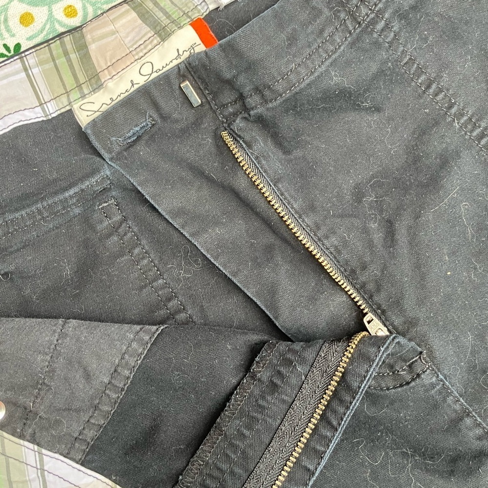 French Laundry Sport crapped, black cotton pants 16 - Picture 5 of 7